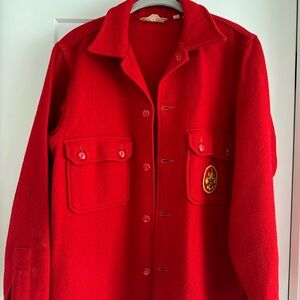 Vintage Red Wool Men's Official Boy Scouts of America Jacket